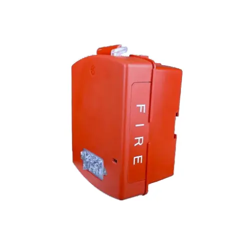 SL23RHS-FR SL2 Weatherproof Horn-Strobe, 3R Rated, Red, with Clear lense color and Fire text