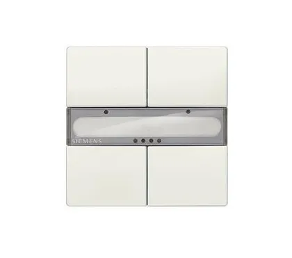 UP 286/13 KNX Pushbutton, double, with status LED, titanium white, DELTA style