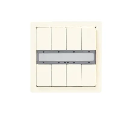 [UP 287/13] UP 287/13 KNX Pushbutton, quadruple, with status LED, titanium white, DELTA style
